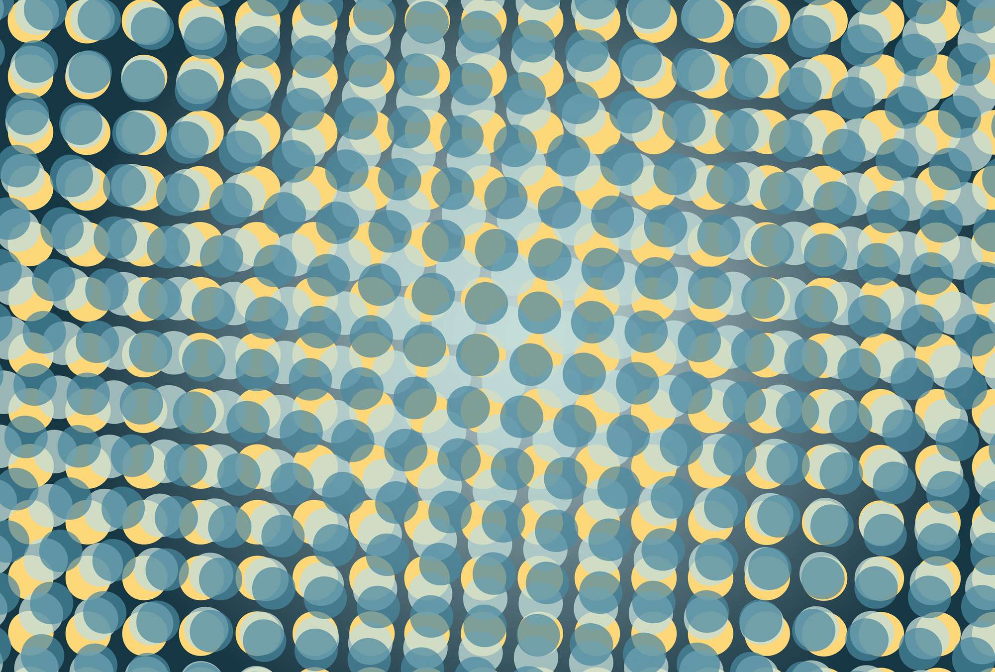             Fotomurali con effetto 3D - puntini nel disegno delle onde
        
