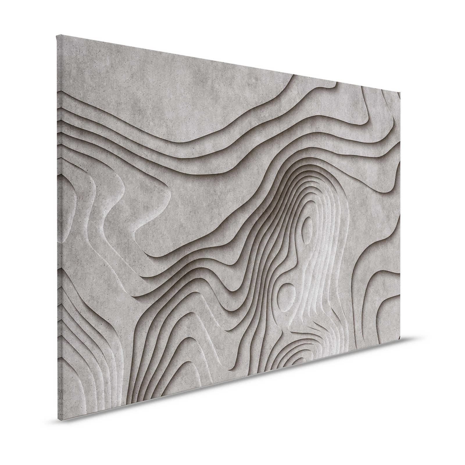 Canyon 1 - Cool 3D Concrete Canyon Canvas Painting - 1.20 m x 0.80 m
