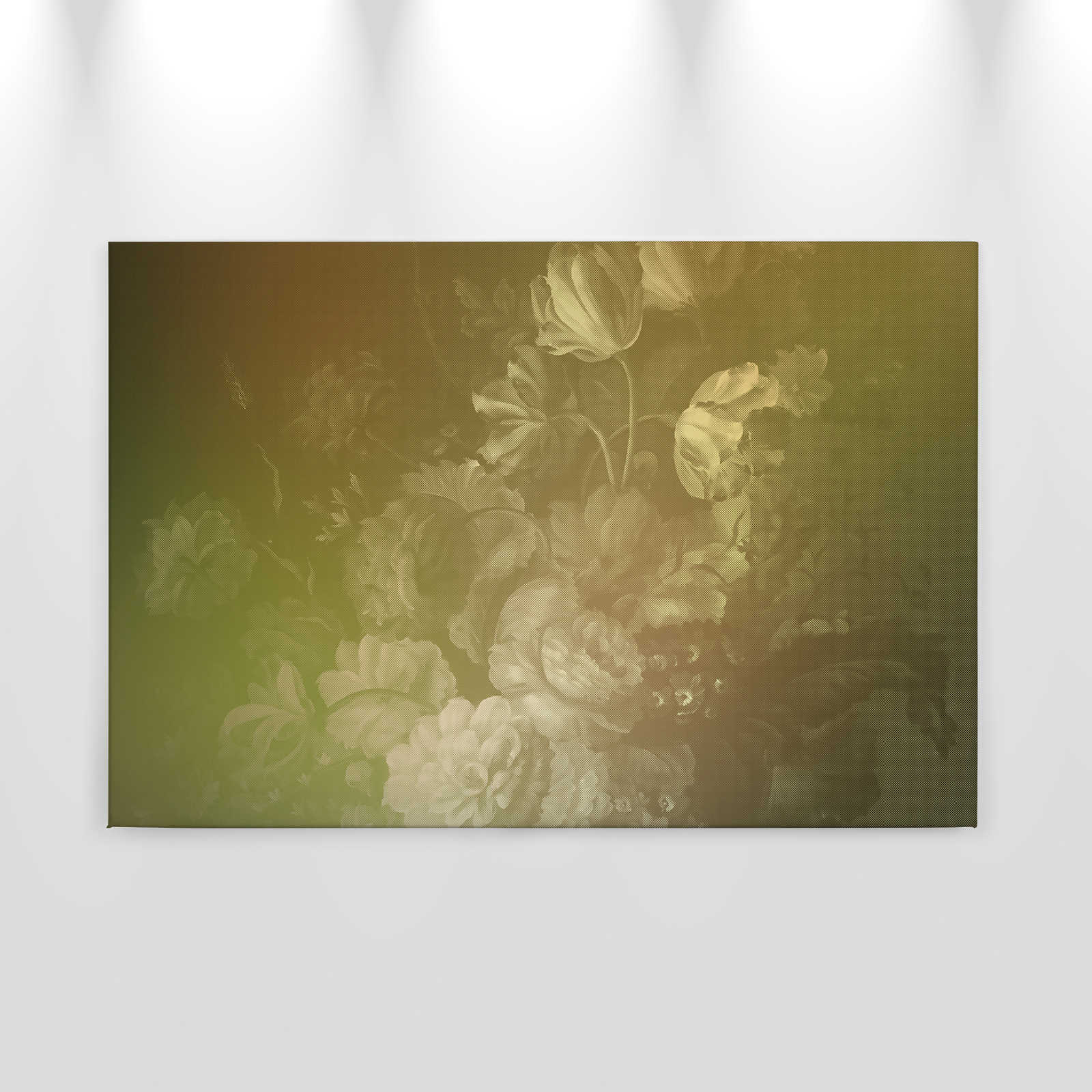             Pastello olandese 2 - Quadro su tela con bouquet di rose in stile olandese - 0,90 m x 0,60 m
        