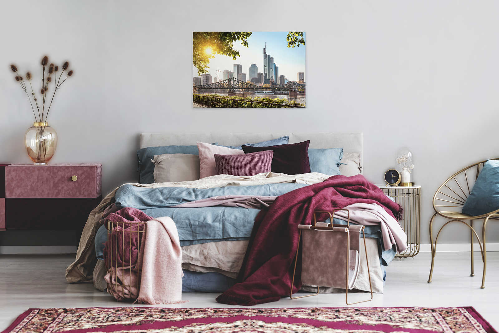             Canvas with Frankfurt Skyline - 0.90 m x 0.60 m
        