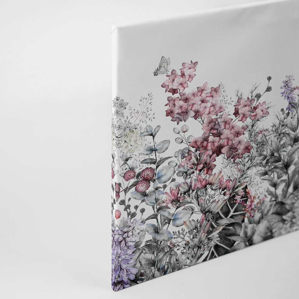             Canvas with Plain Painted Flowers - 0.90 m x 0.60 m
        