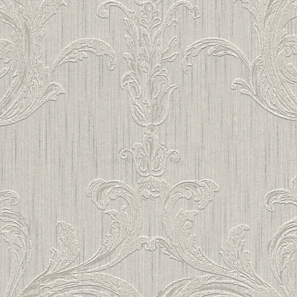             Filigraan ornamentbehang met structuurpatroon - beige
        