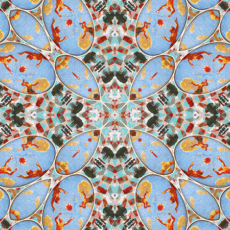         Photo wallpaper sport motif with kaleidoscopes design
    