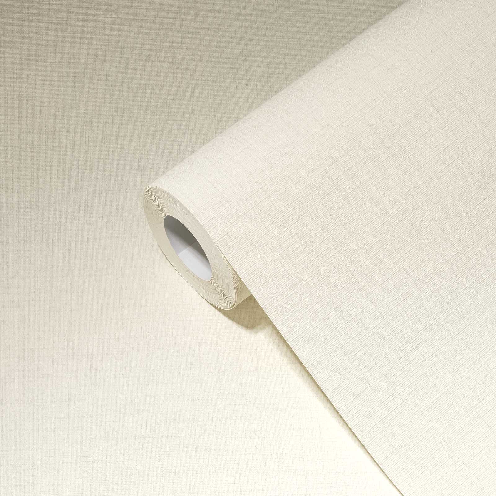             Papier peint blanc-crème avec aspect textile & effet texturé
        