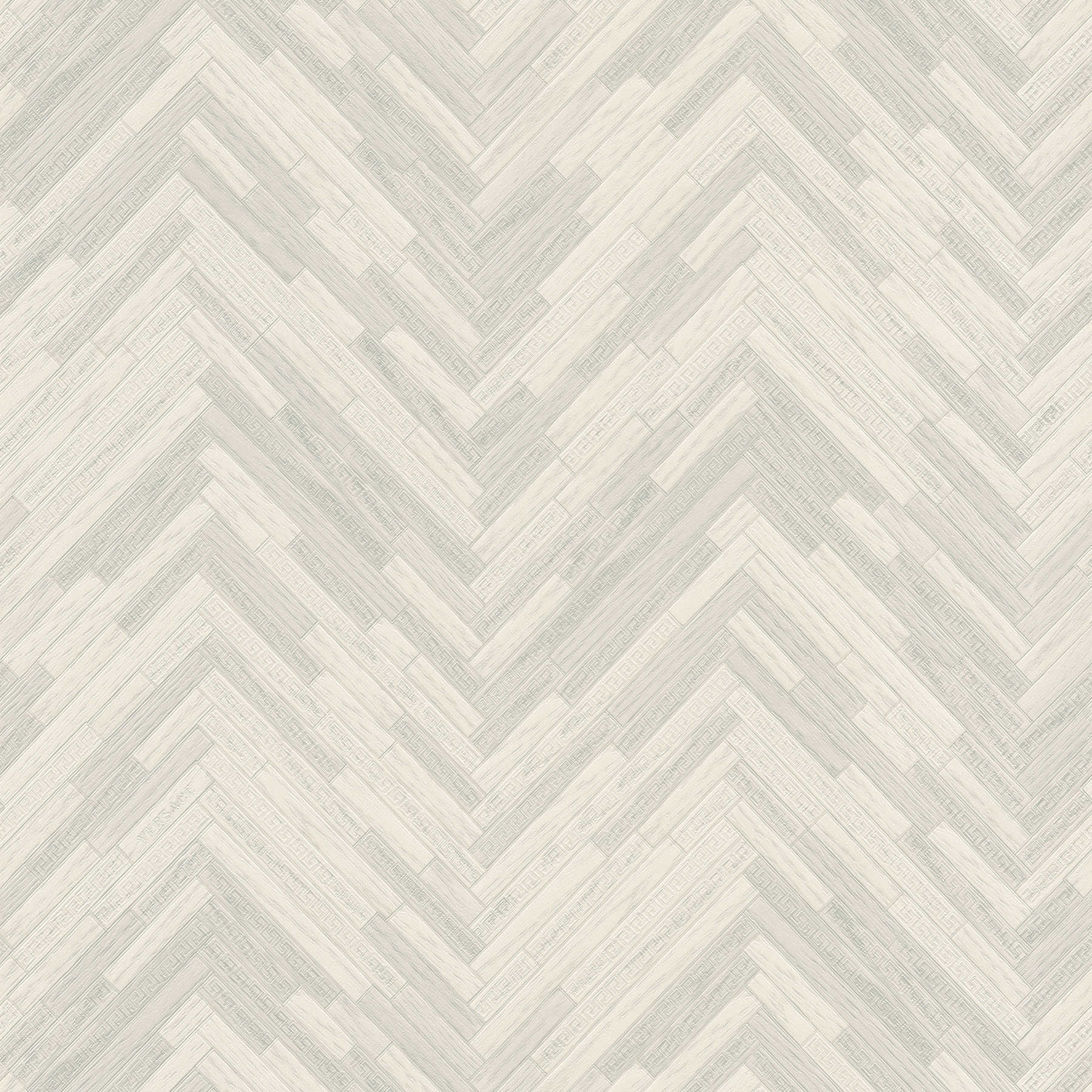 VERSACE Home wallpaper elegant wood look - grey, white
