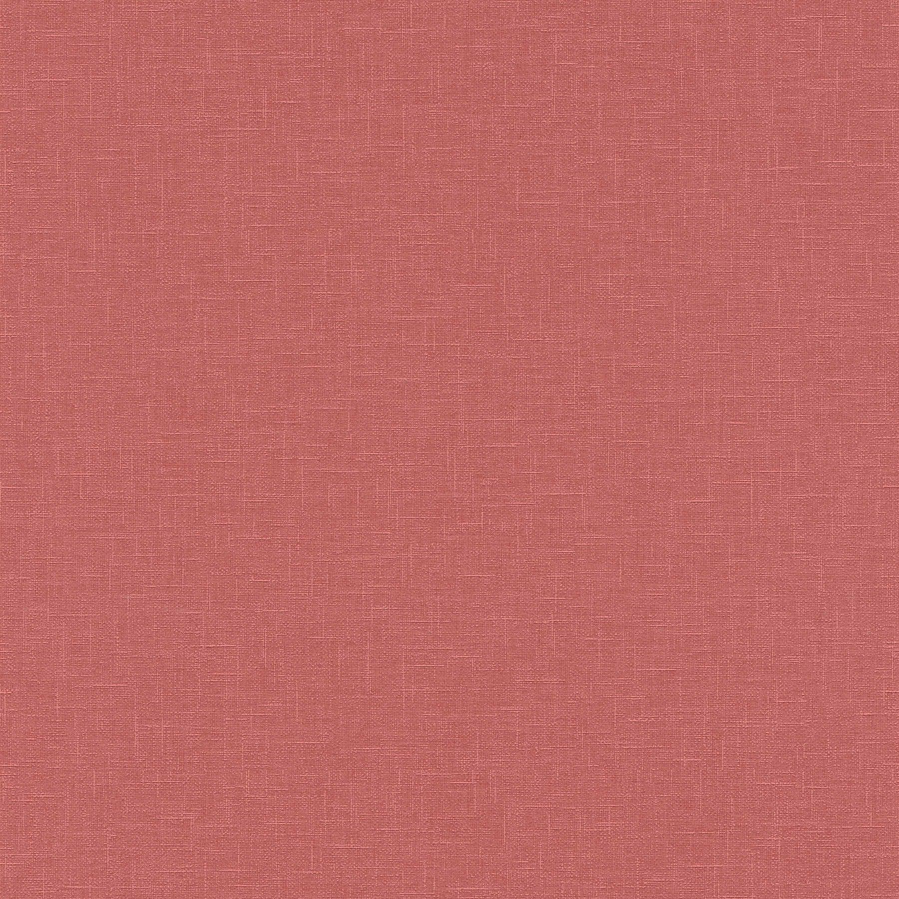 Carta da parati a tinta unita rosa antico con struttura tessile in stile country
