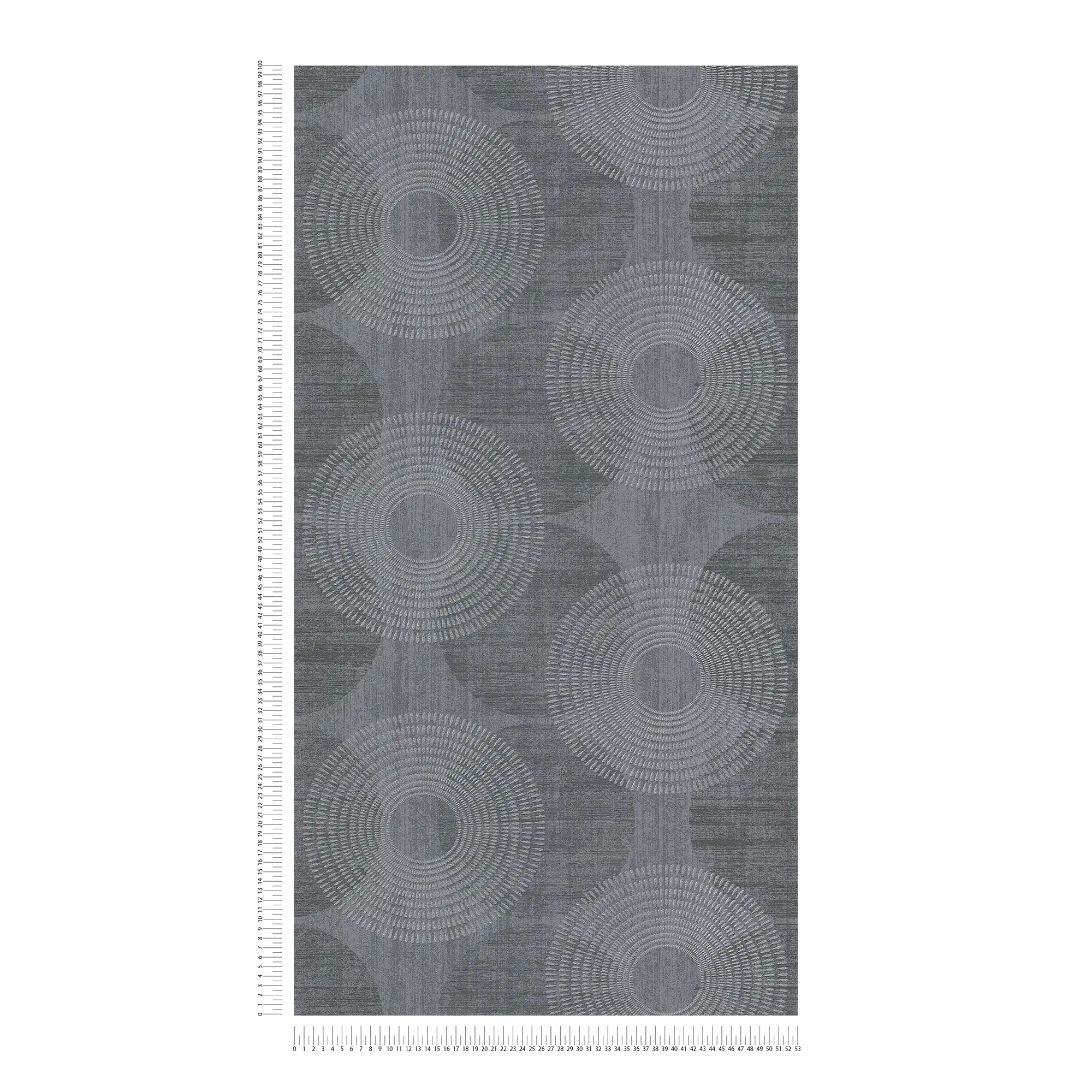             Scandinavisch behang met modern patroon - zwart
        