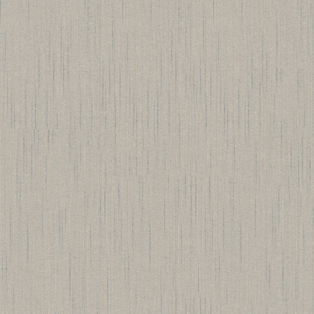             Papel pintado gris con efecto textil moteado y acabado satinado
        