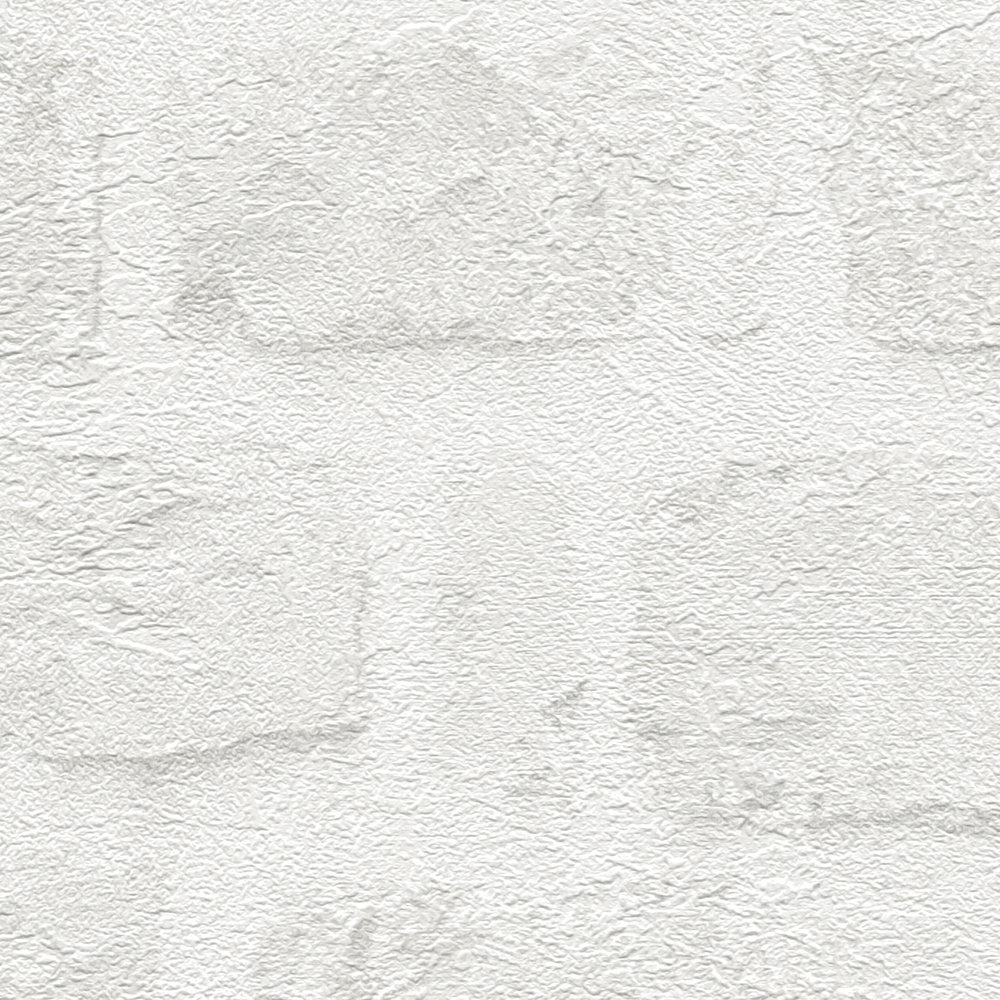             PVC-free stone look non-woven wallpaper - white, grey
        