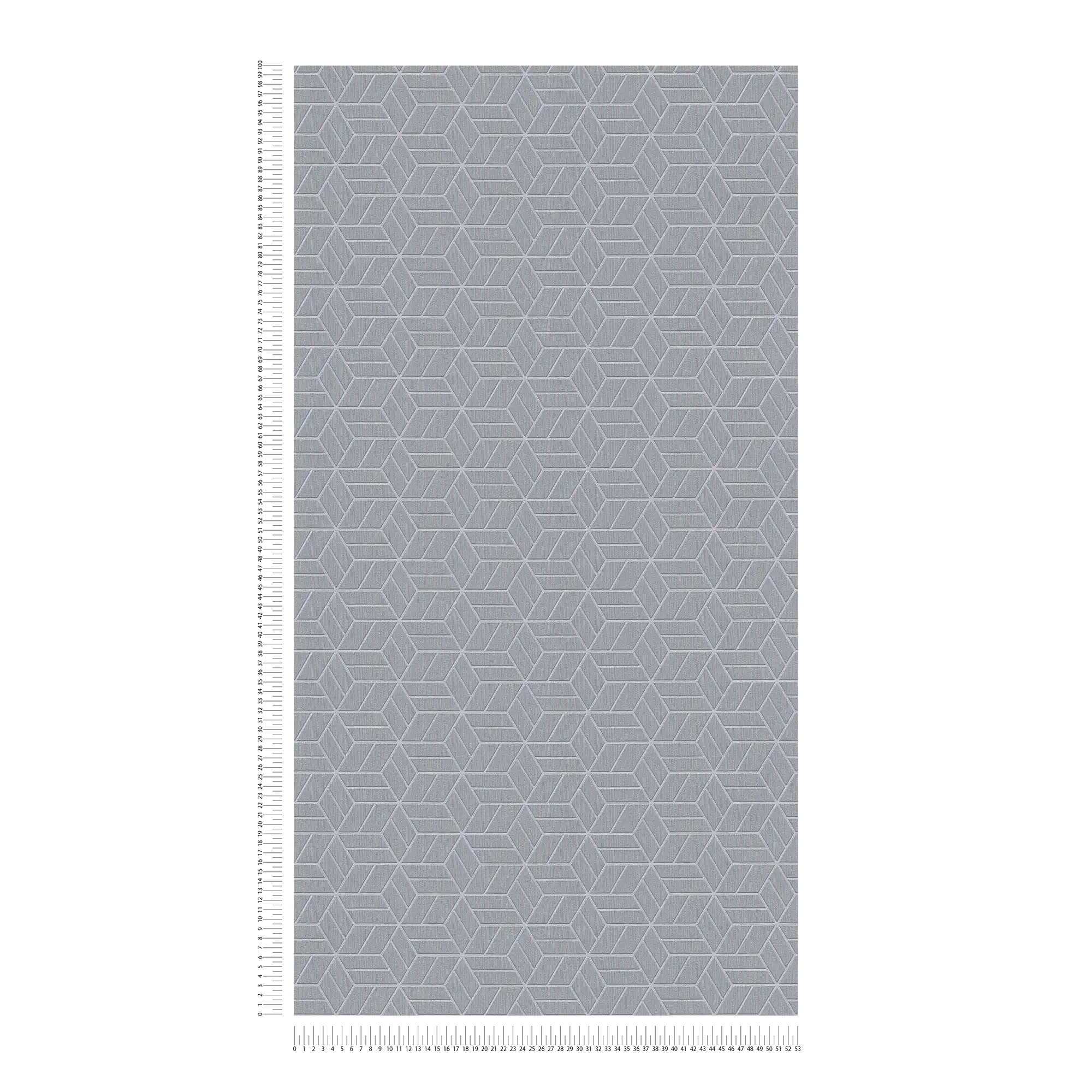             Papier peint motif géométrique & effet pailleté - gris, argenté
        