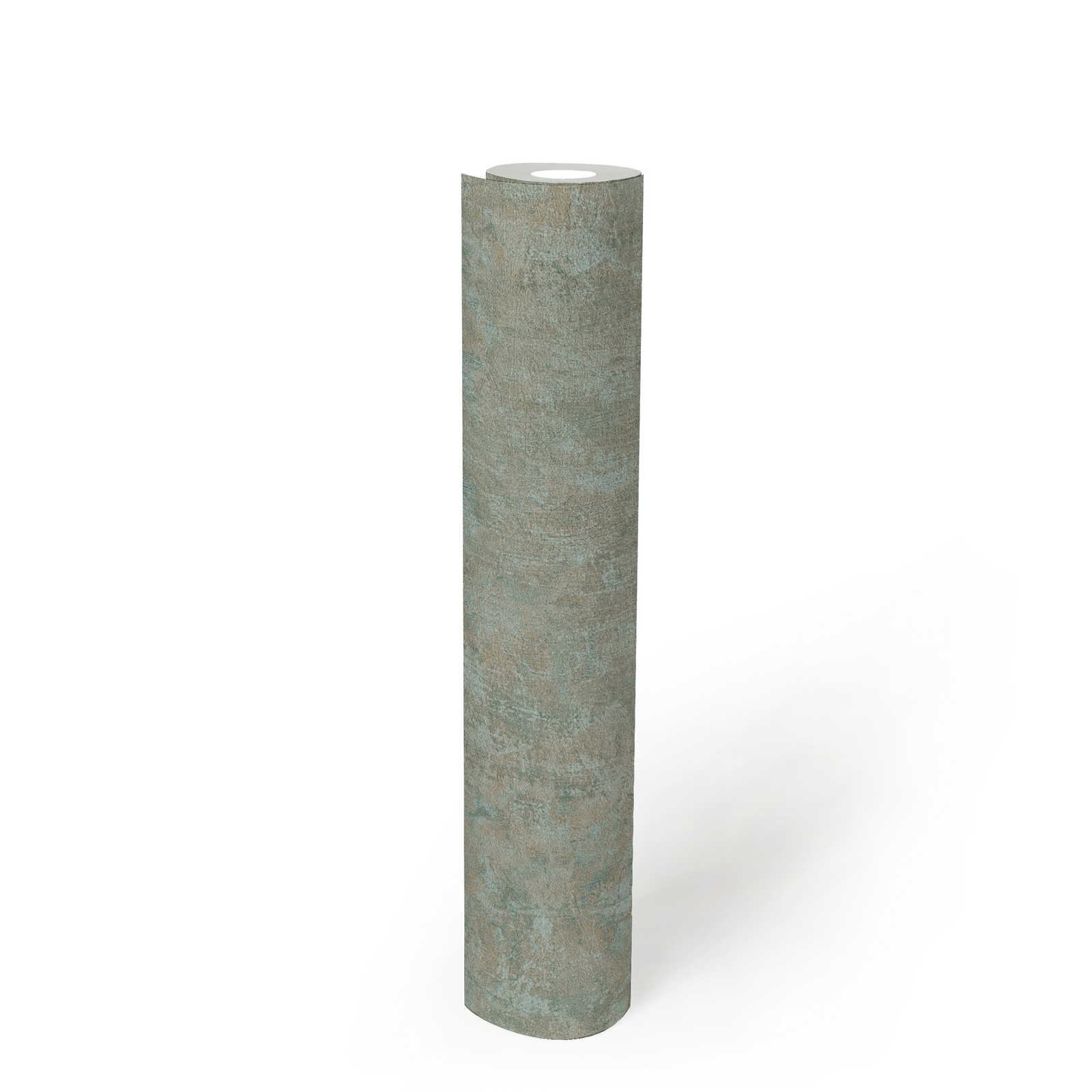             PVC-vrij vliesbehang met structuurlook - groen, blauw
        