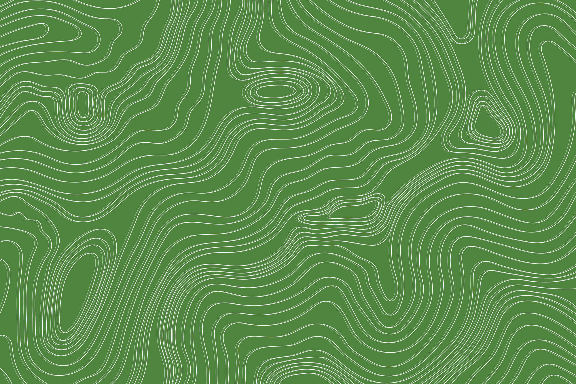             Designbehang golven en cirkels patroon groen op structuurvlies
        