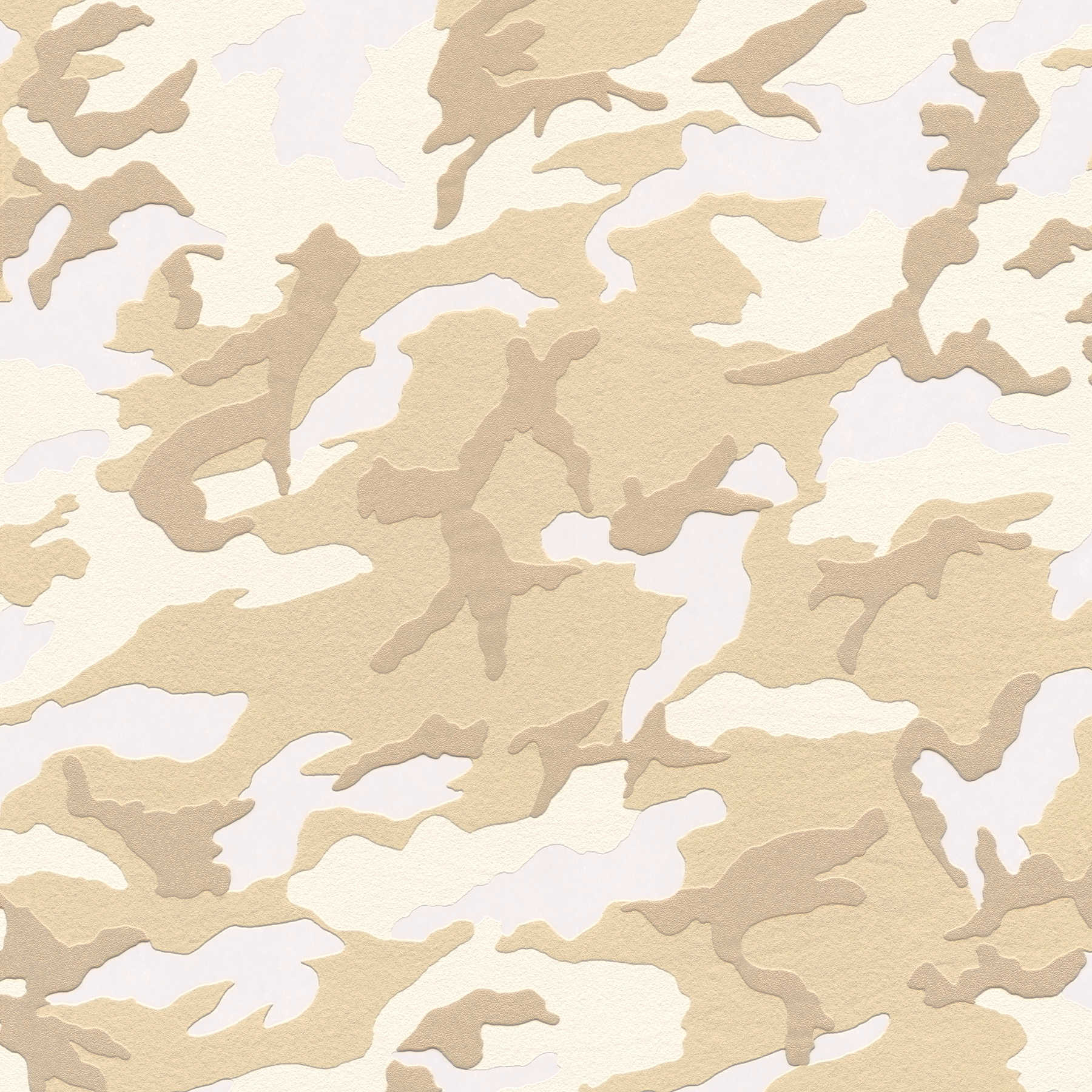 Behang camouflagepatroon woestijn, camouflagebehang - beige, bruin
