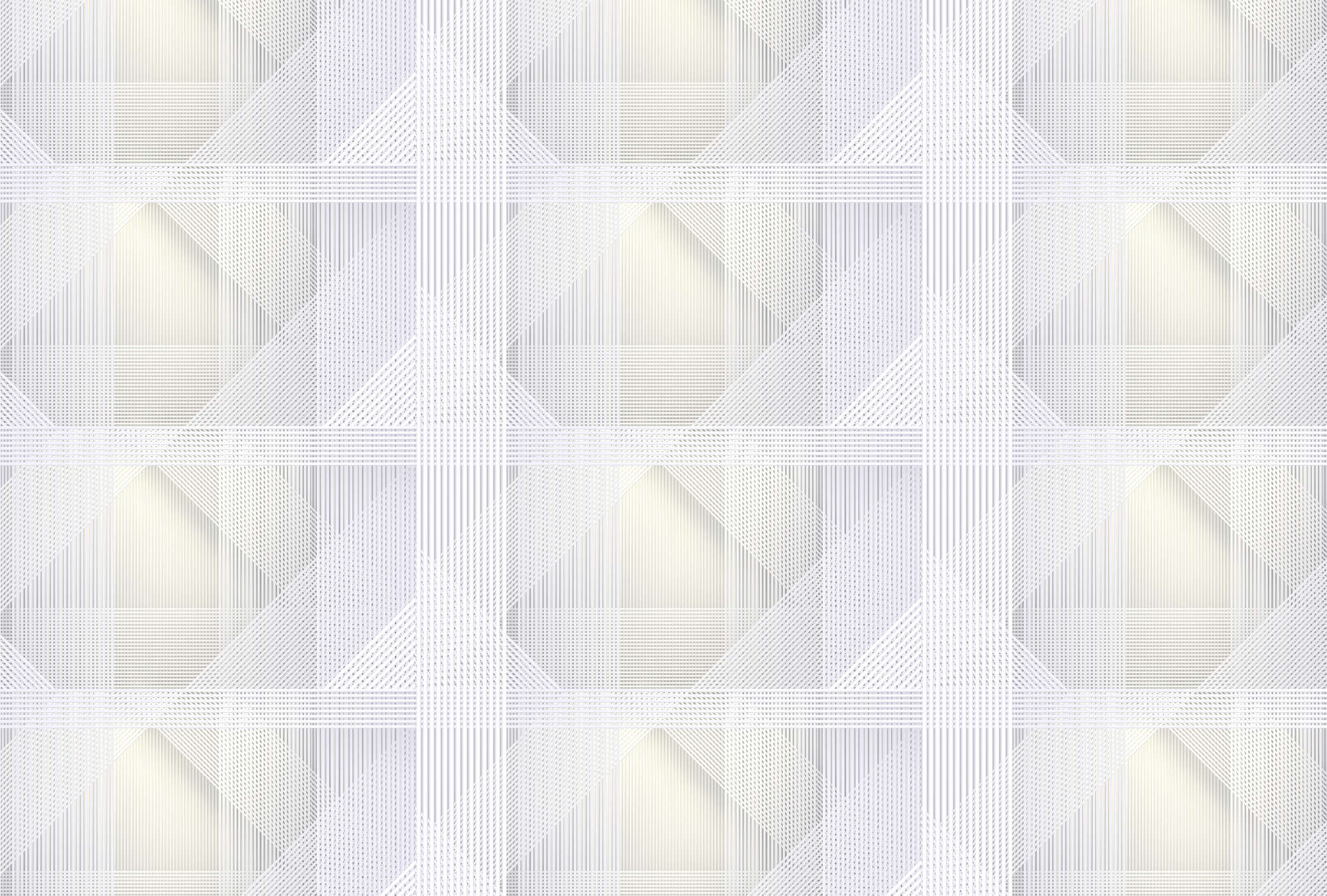             Strings 1 - Digital behang geometrisch streeppatroon - Geel, Grijs | Matte gladde vlieseline
        