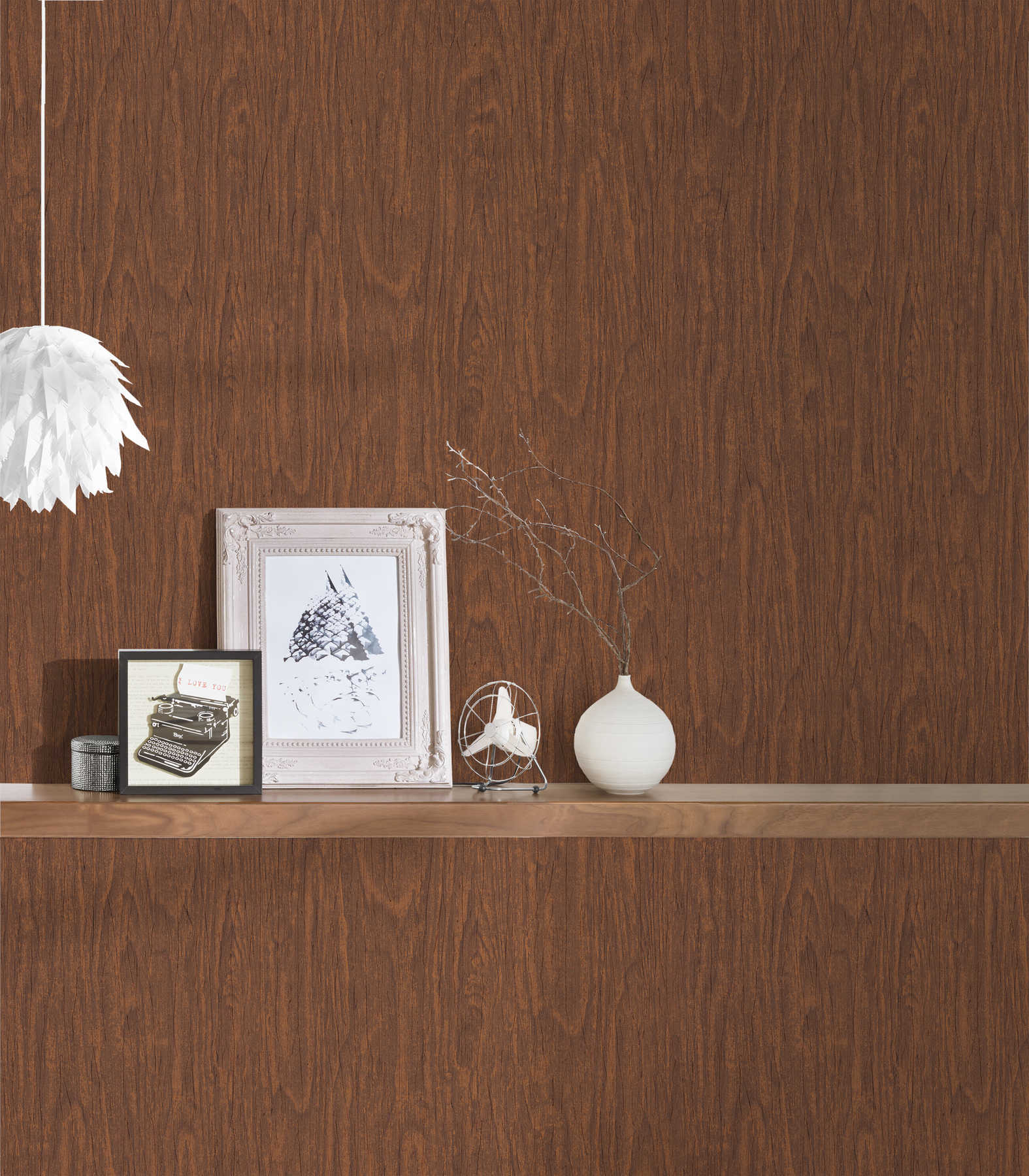             VERSACE Home behang realistische houtlook - bruin, rood
        
