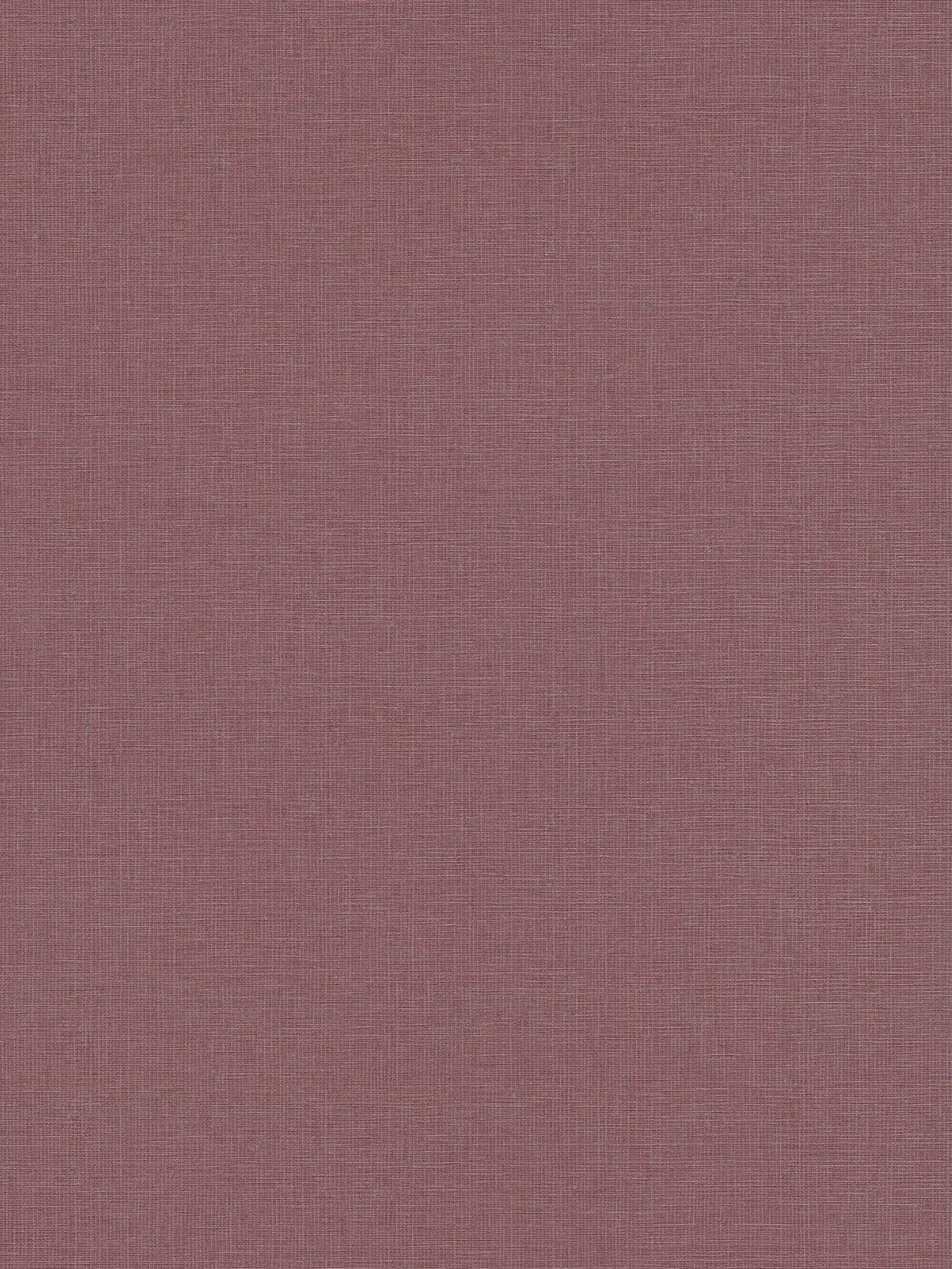 Plain non-woven wallpaper with linen texture - red
