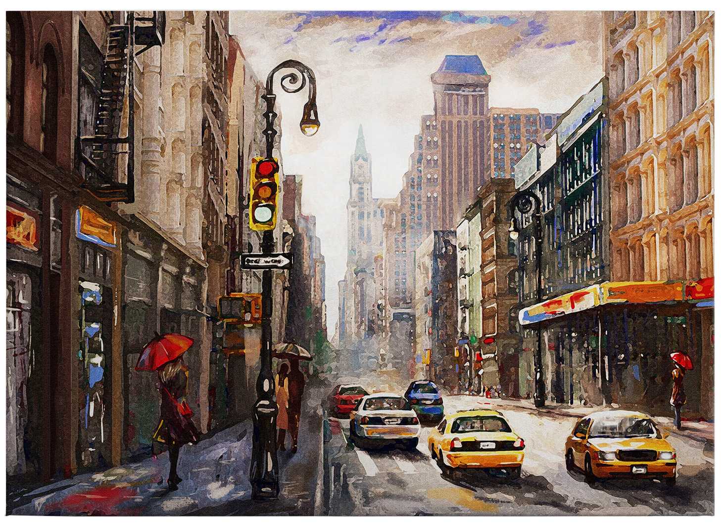             Canvas print New York City, painting style
        