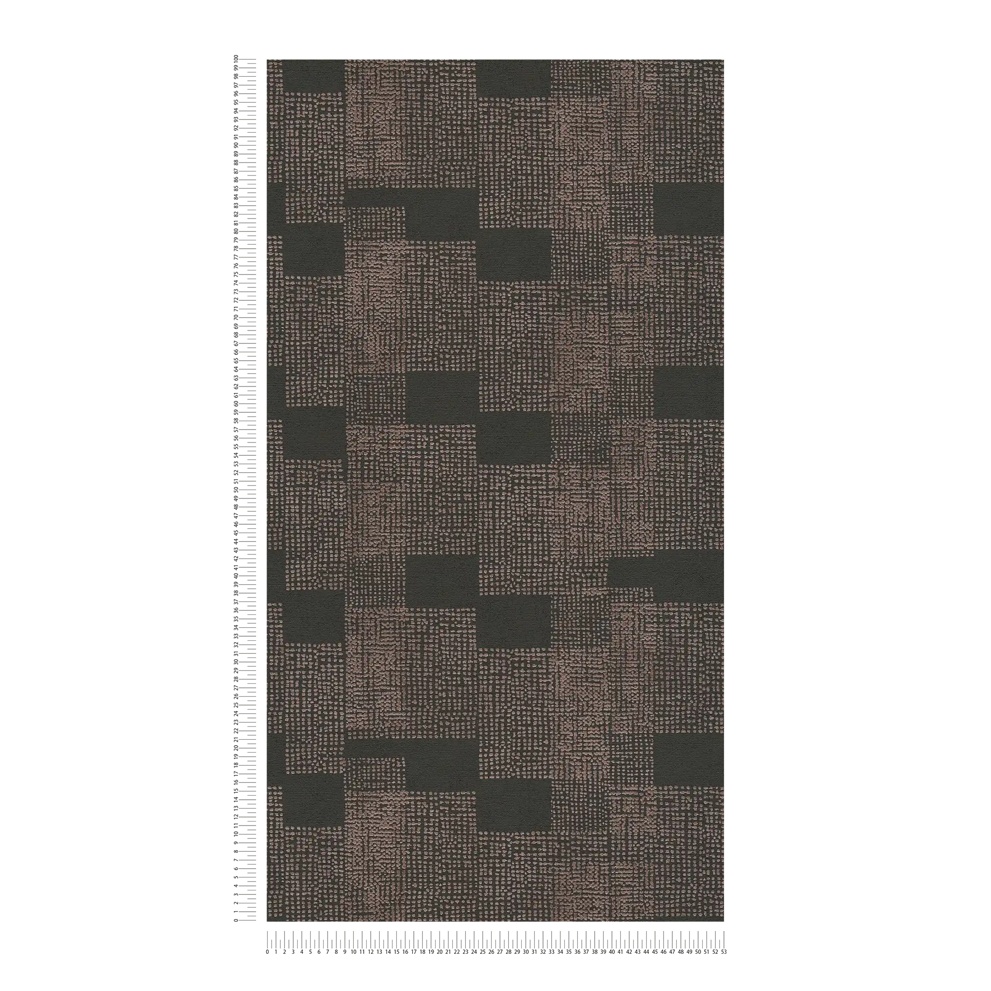             Geometric wallpaper ethnic design - black, metallic
        