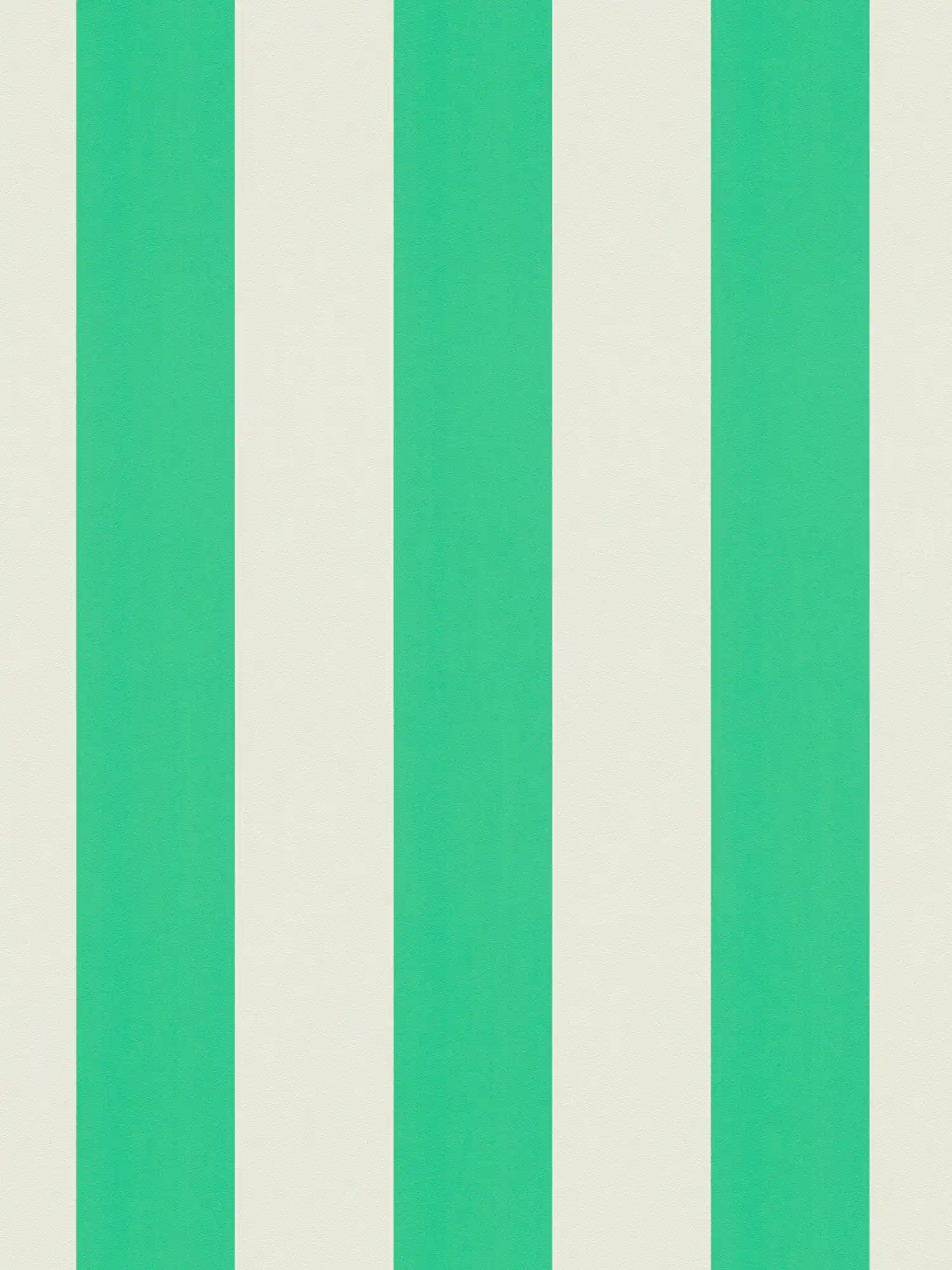 Papier peint à rayures légèrement structuré - vert, blanc
