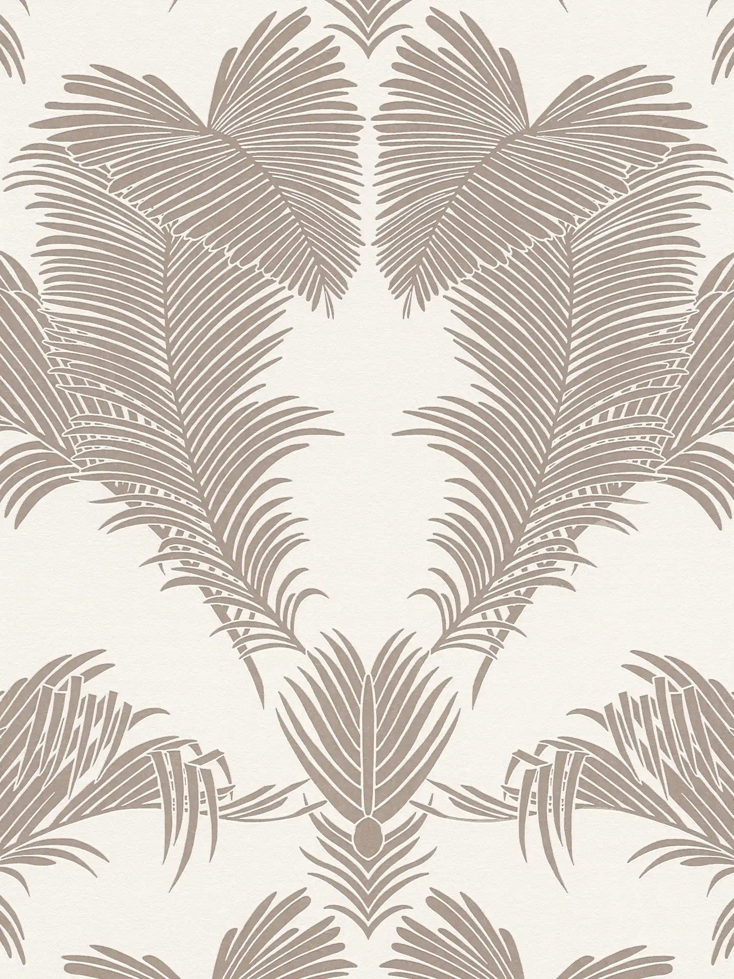 Non-woven wallpaper palm leaves in pink with metallic & matte effect
