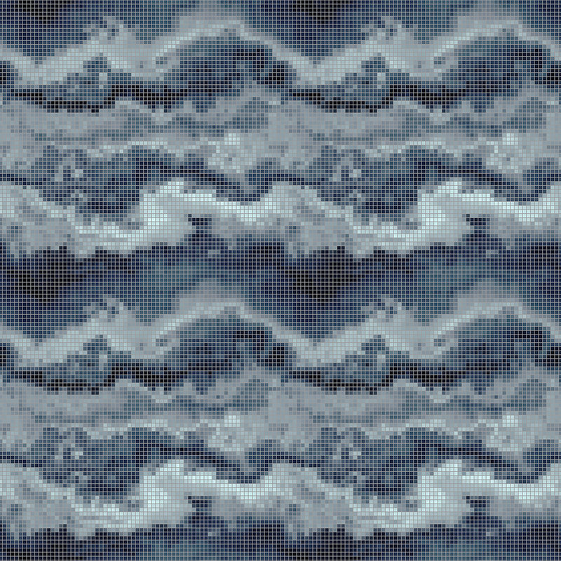 Mosaic 1 - Batik Mozaïek als Highlight Onderlaag behang - Blauw, Turquoise | Textuurvlies
