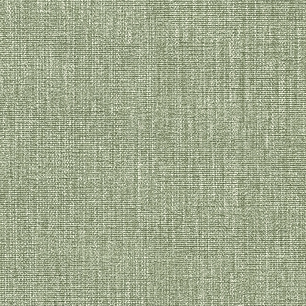             Lightly textured non-woven wallpaper in textile look - green
        