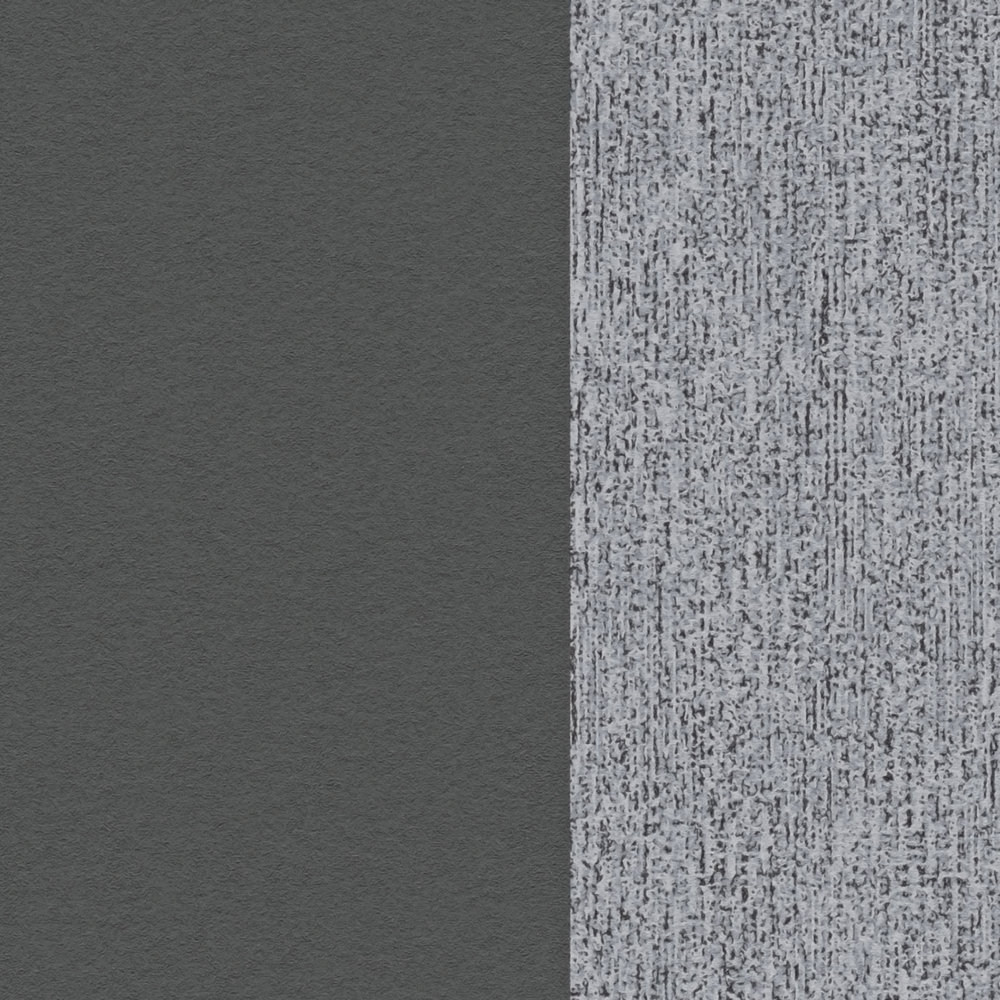             Papel pintado no tejido de rayas con textura mate - negro, gris
        
