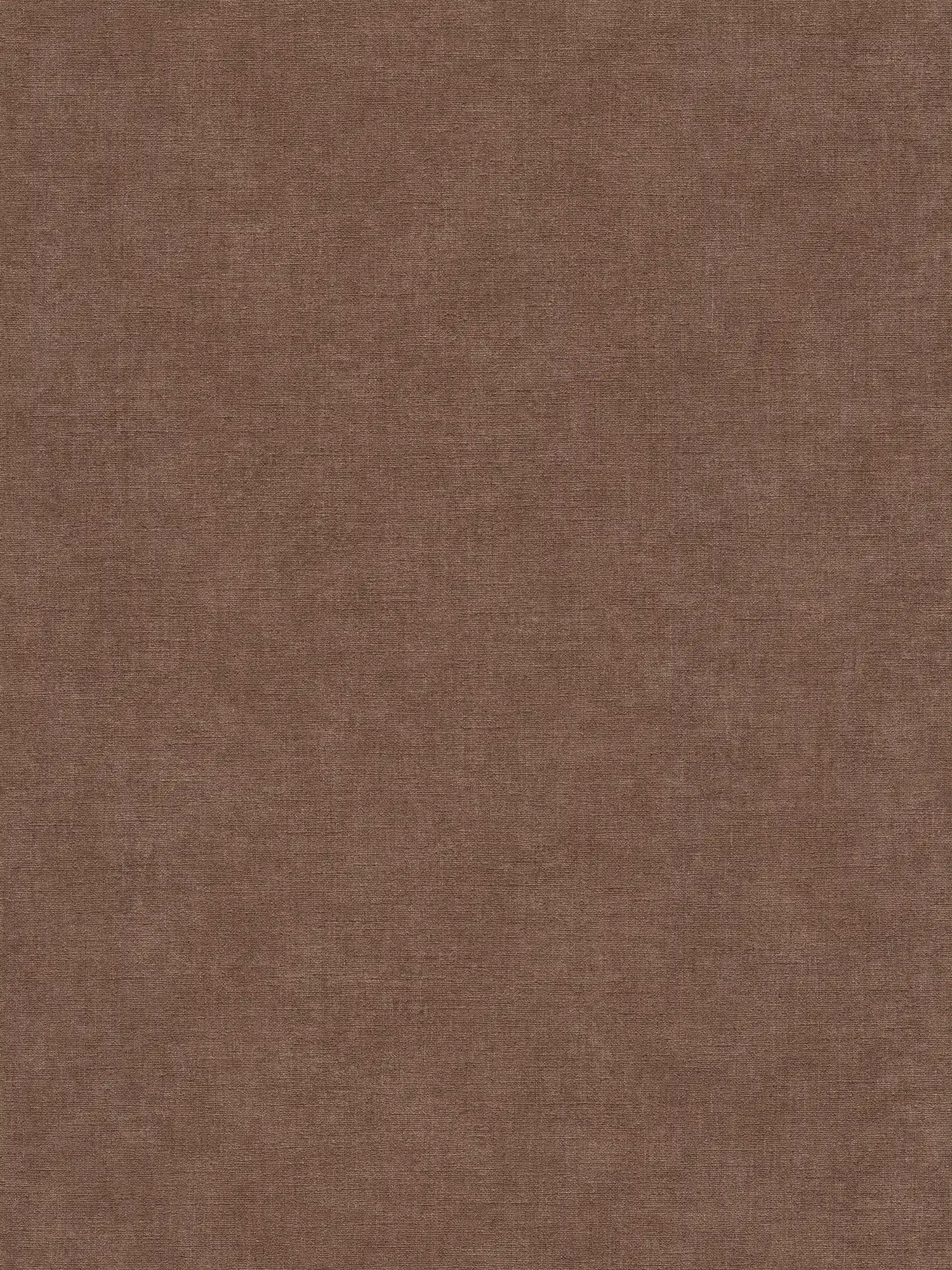 Papel pintado no tejido monocolor de textura ligera - marrón, rojo

