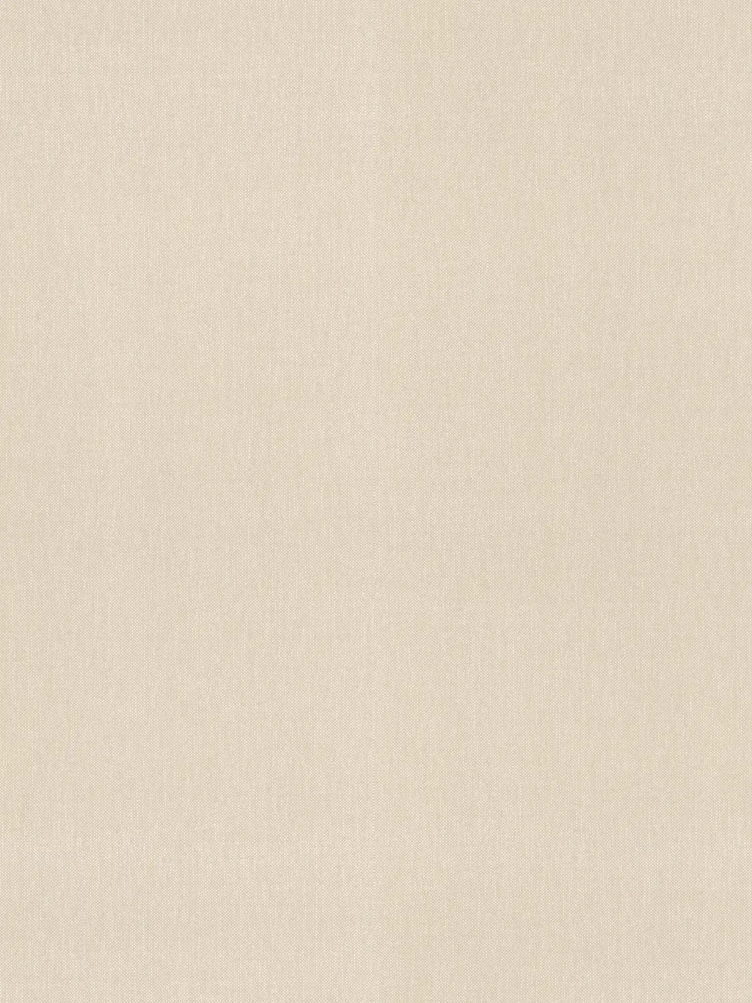 Papel pintado liso beige con estructura textil de estilo rústico
