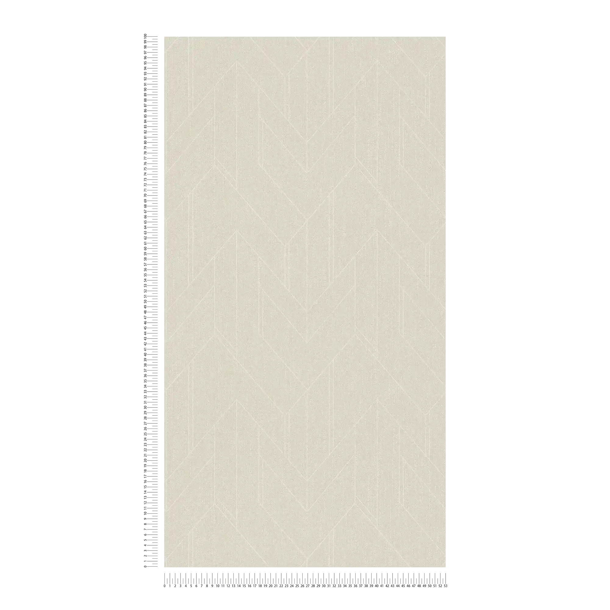             Papel Pintado Óptica Textil Gris Claro con Patrón Brillante de Estilo Retro - Gris
        