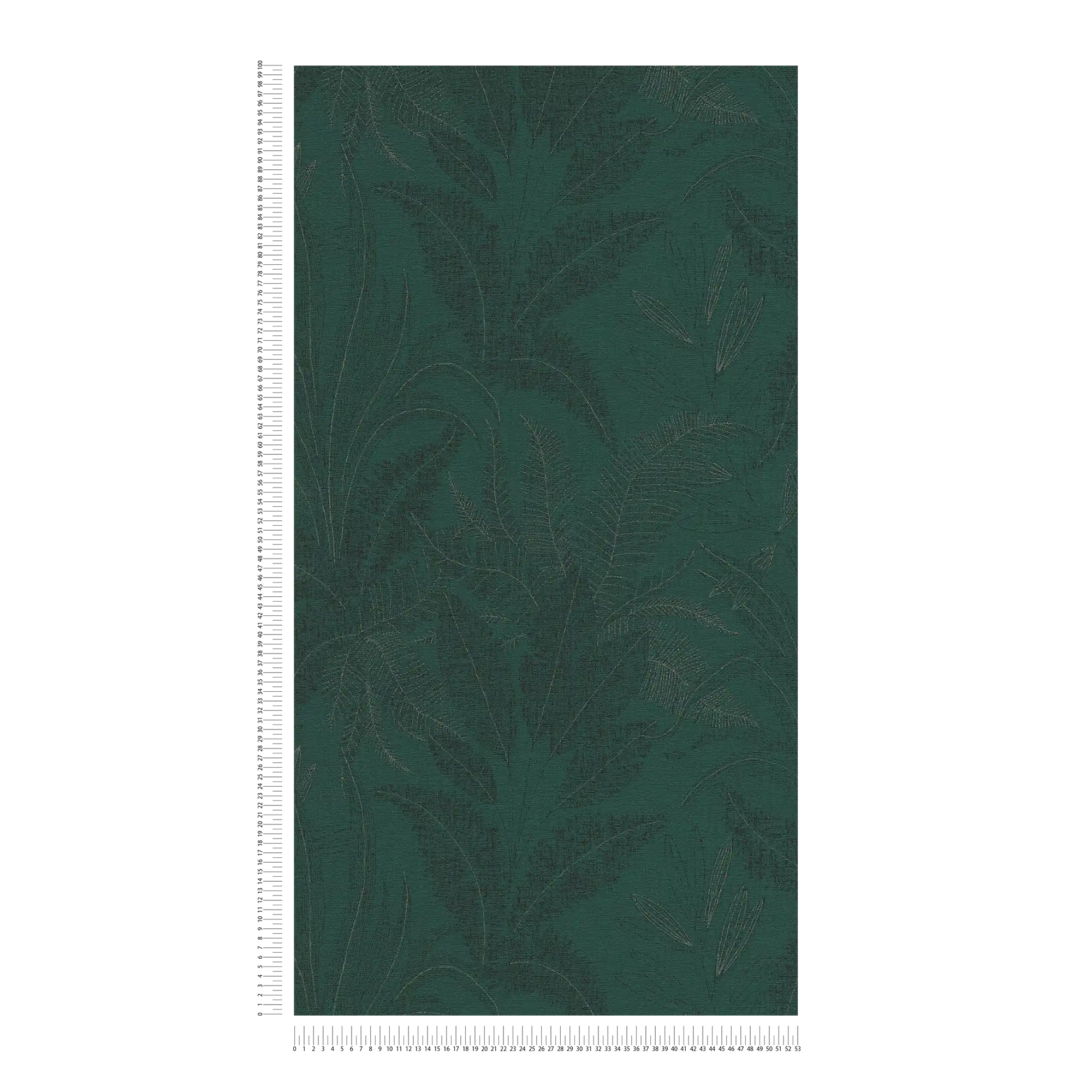             papier peint en papier à motifs jungle légèrement structuré - vert, vert foncé, noir
        