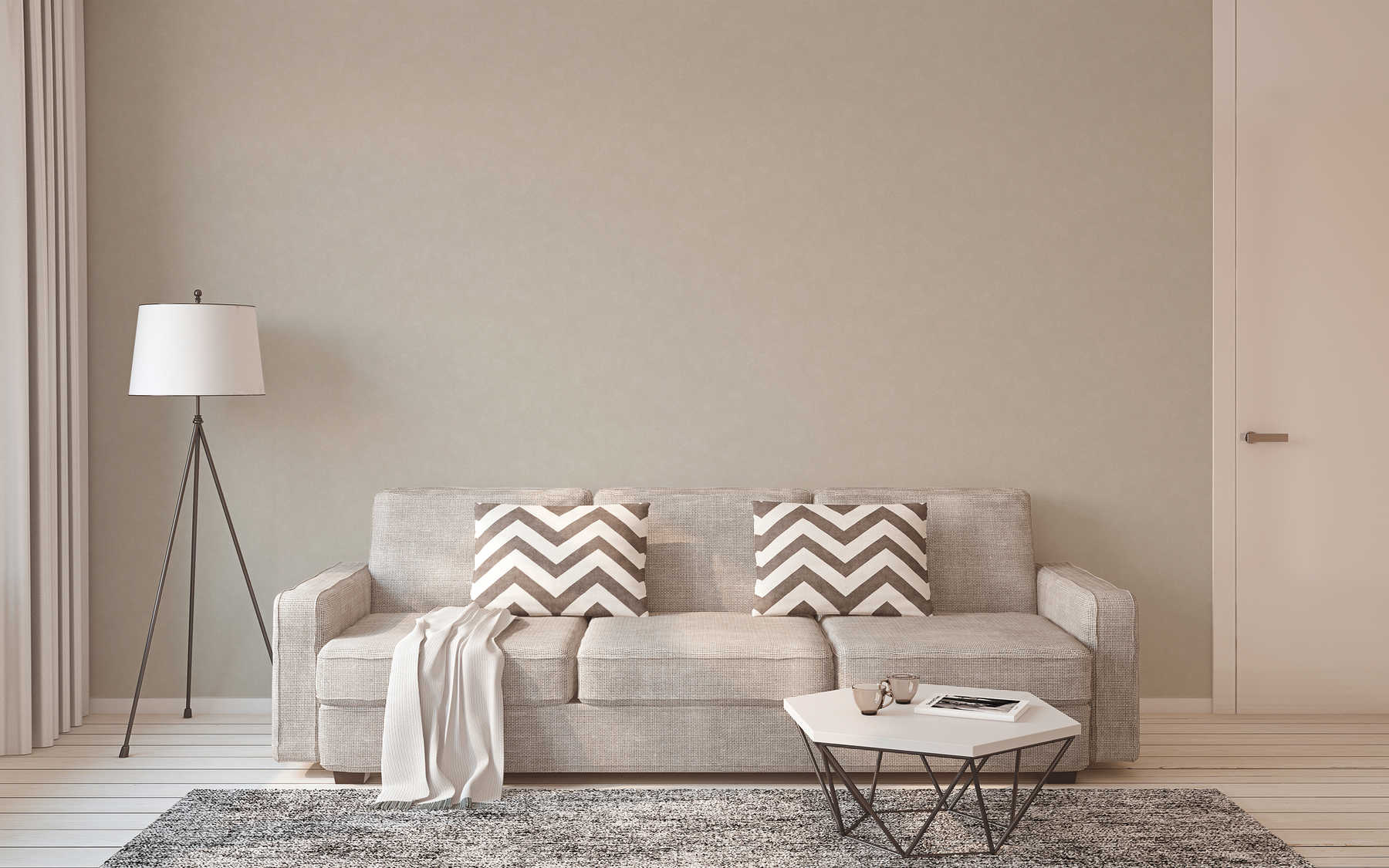             Licht grijs beige behang met subtiele textuur & kleur arceringen
        
