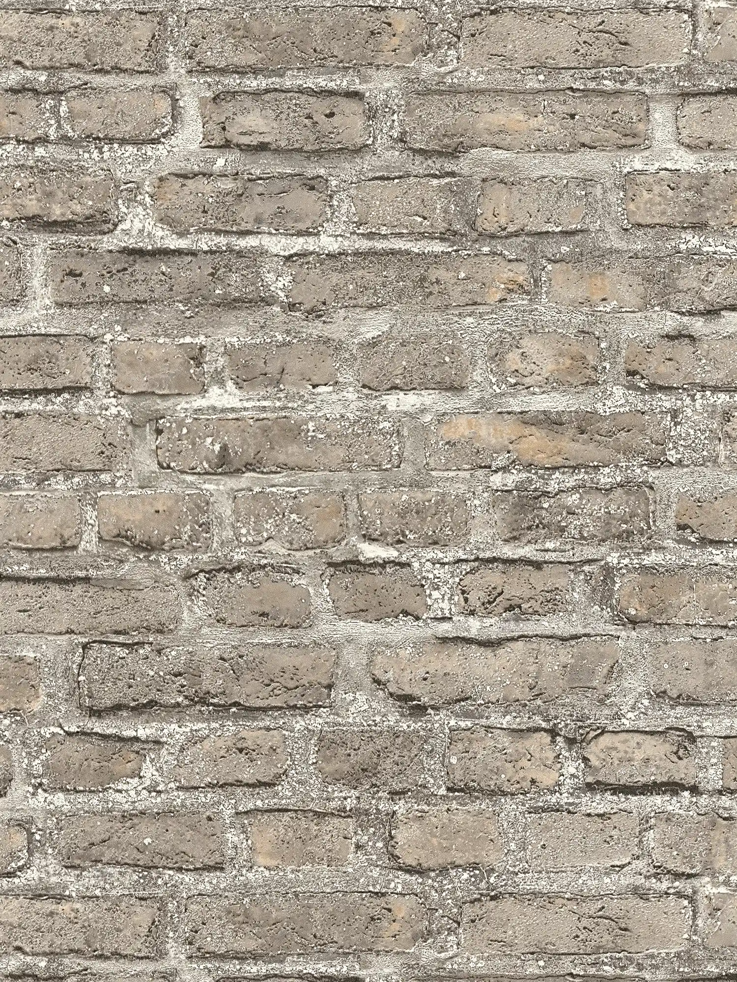 Carta da parati con motivo rustico per pareti in stile industriale - grigio, marrone
