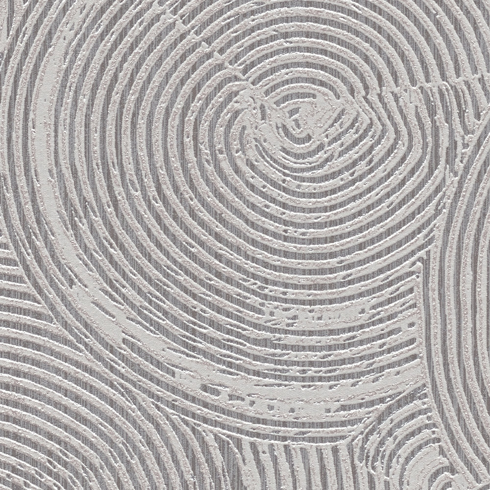            Carta da parati in gesso ottico con effetto metallizzato argento - grigio, metallizzato, bianco
        