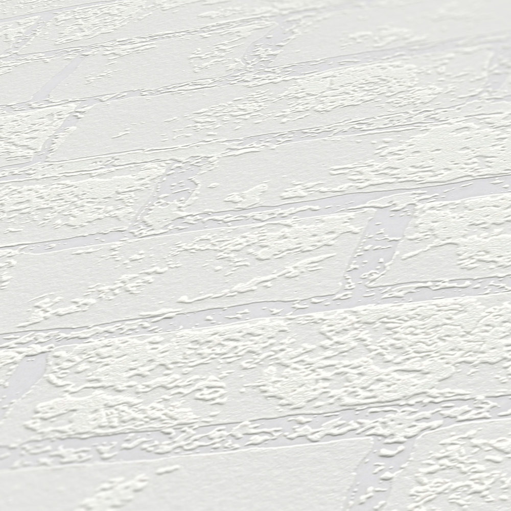             Papel pintado efecto piedra con pared de ladrillo - pintable
        
