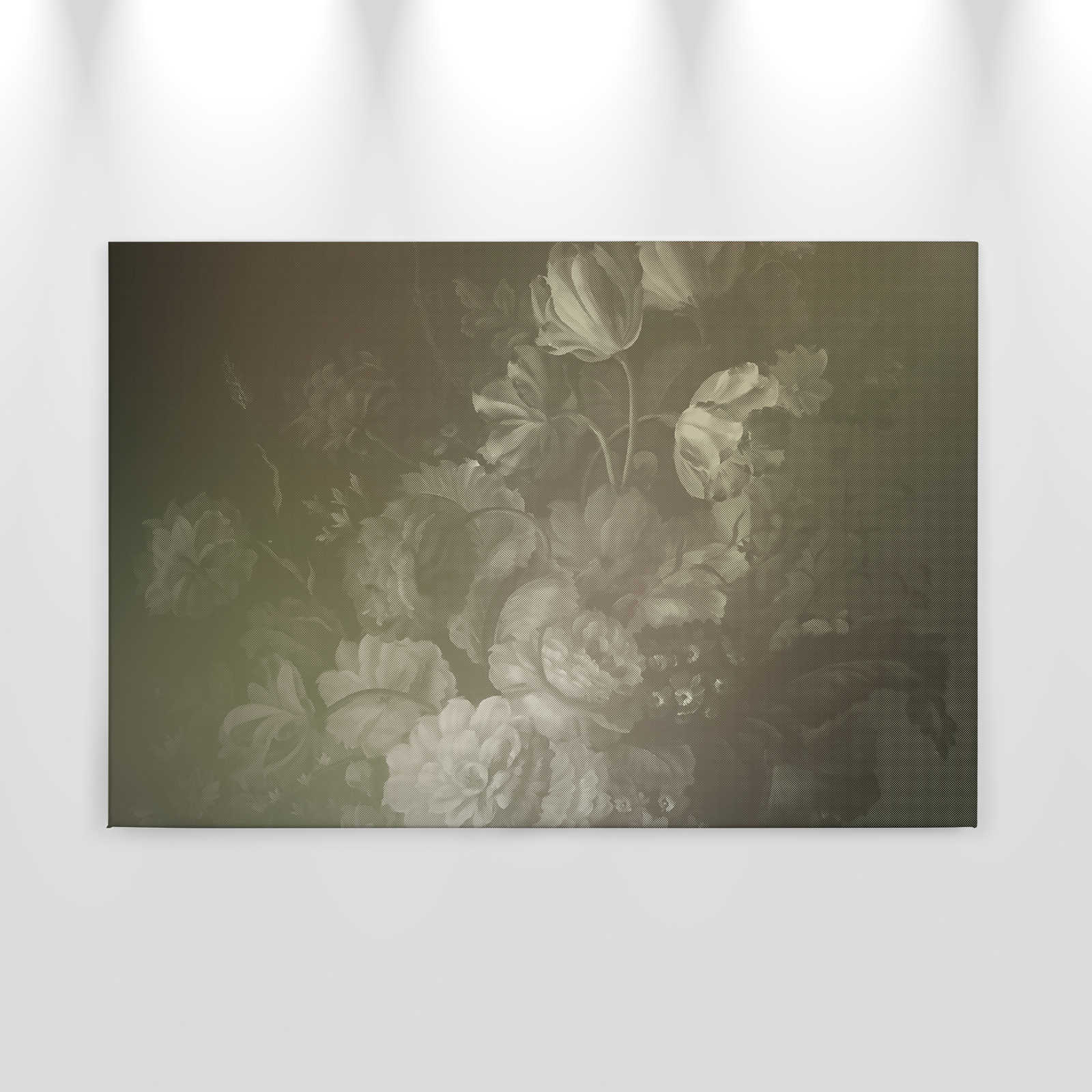             Pastello olandese 4 - Quadro su tela con bouquet artistico in stile olandese - 0,90 m x 0,60 m
        