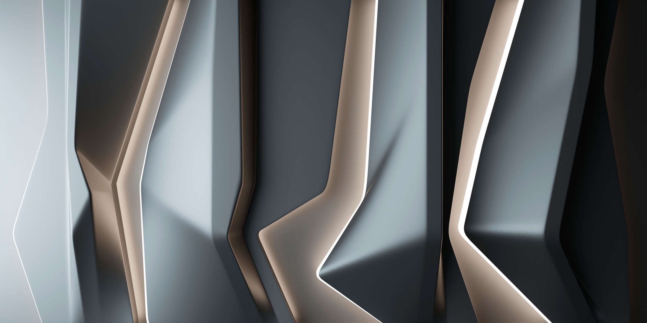             platinum 2 - Photo wallpaper »with futuristic lines architecture - Lightly textured non-woven
        