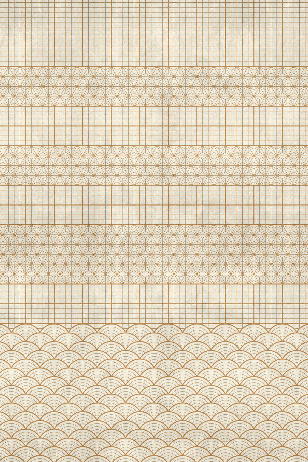             Volière 4 - Toile beige décorée or style vintage - 1,20 m x 0,80 m
        