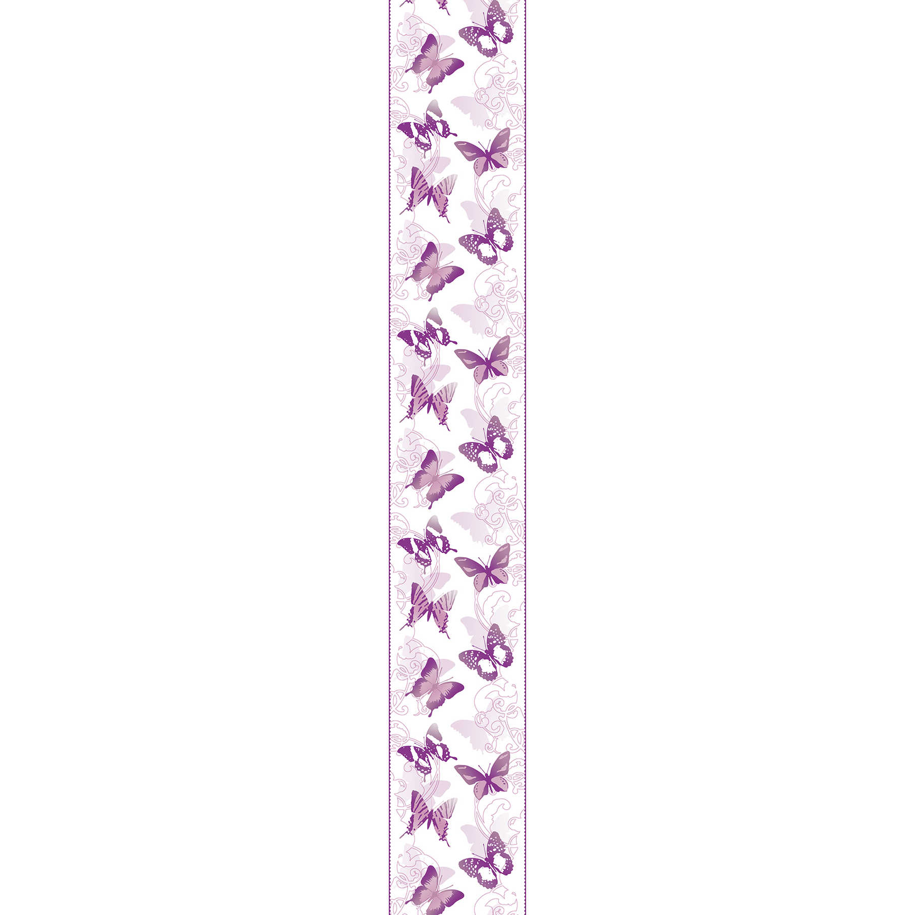 Butterfly wallpaper graphic pattern for girls - purple
