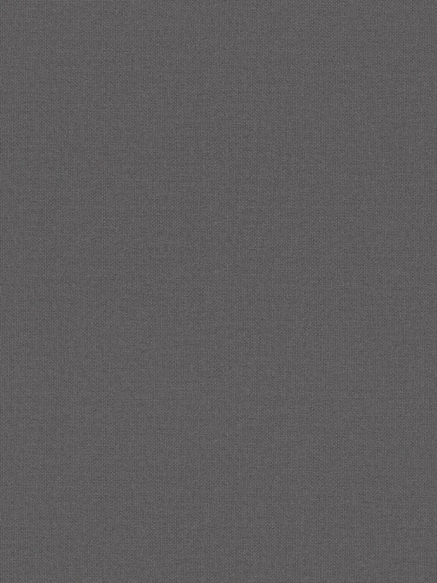 Papel pintado liso de aspecto de lino con diseño texturizado - gris, negro
