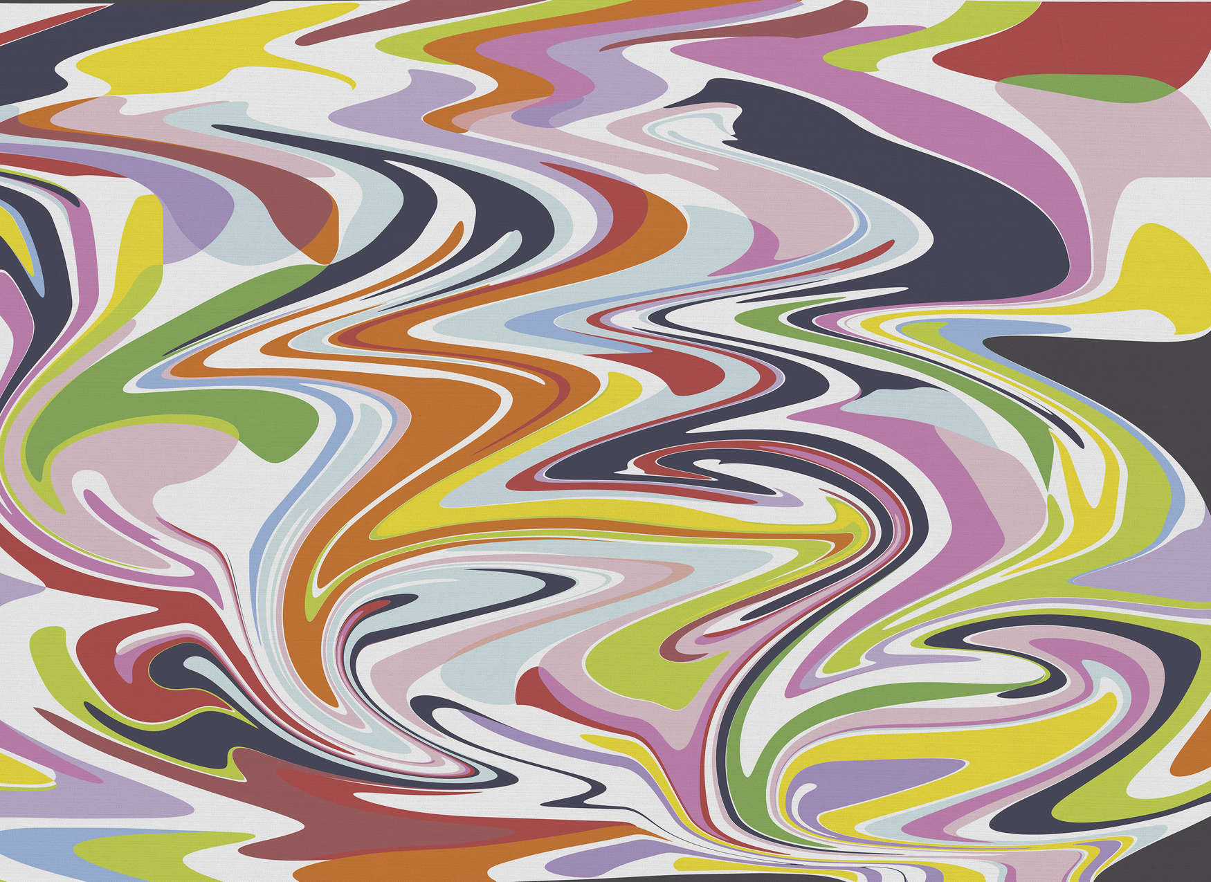             Mural de pared abstracto con mezcla de colores - Multicolor
        