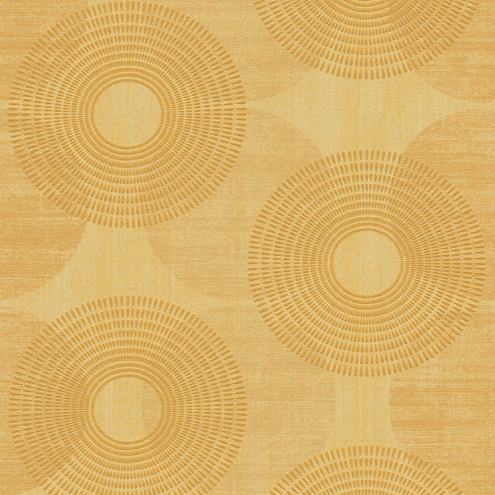 Scandinavian style wallpaper with modern pattern - yellow
