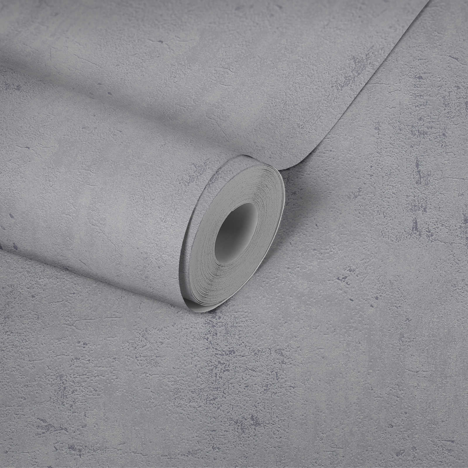             Plain wallpaper with concrete look in rustic design - grey
        