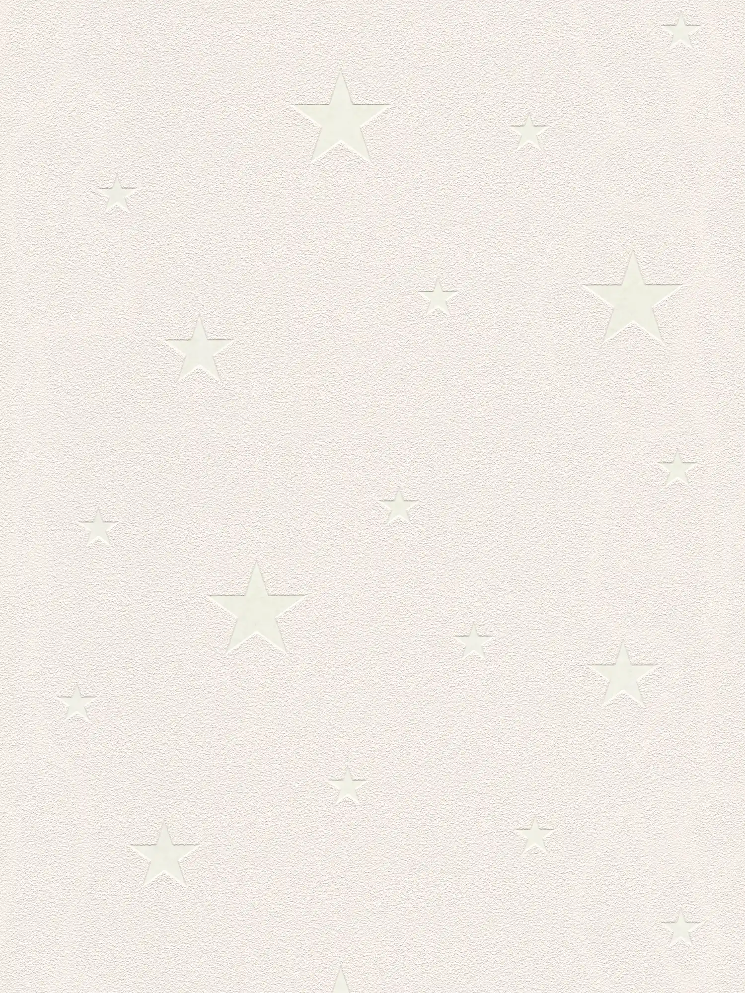 Papel pintado texturizado con diseño de escayola lisa y estampado de estrellas - beige
