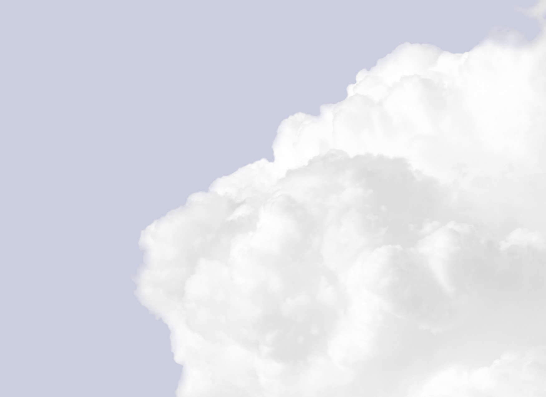             Digital behang met witte wolken in een helderblauwe lucht - Blauw, Wit
        