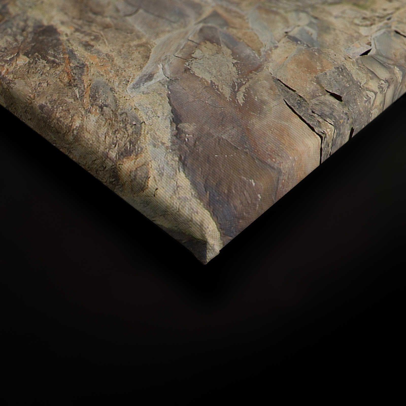             Pintura sobre lienzo efecto piedra 3D, pared de piedra natural - 0,90 m x 0,60 m
        