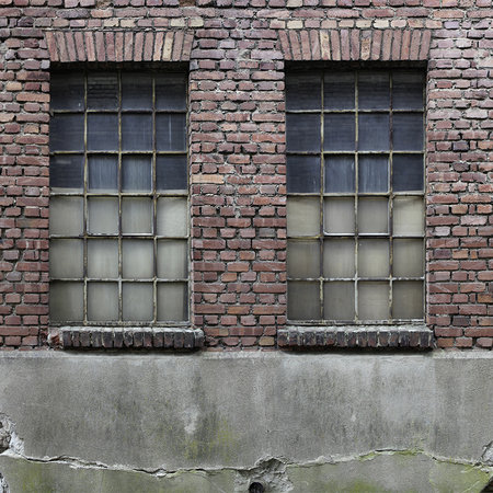Photo wallpaper window 3D look in industrial design
