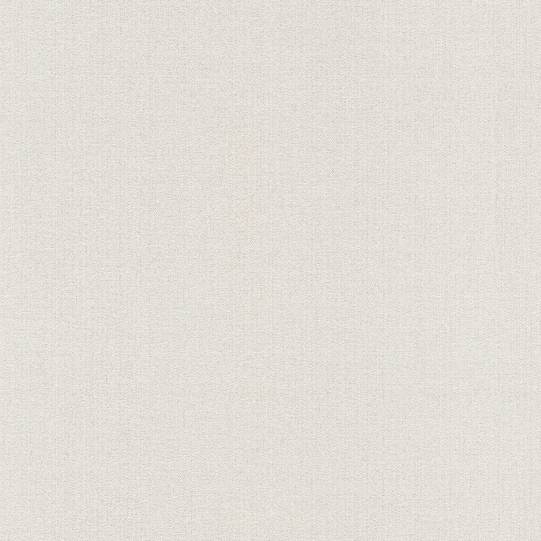 Non-woven wallpaper with textile look & herringbone pattern - beige

