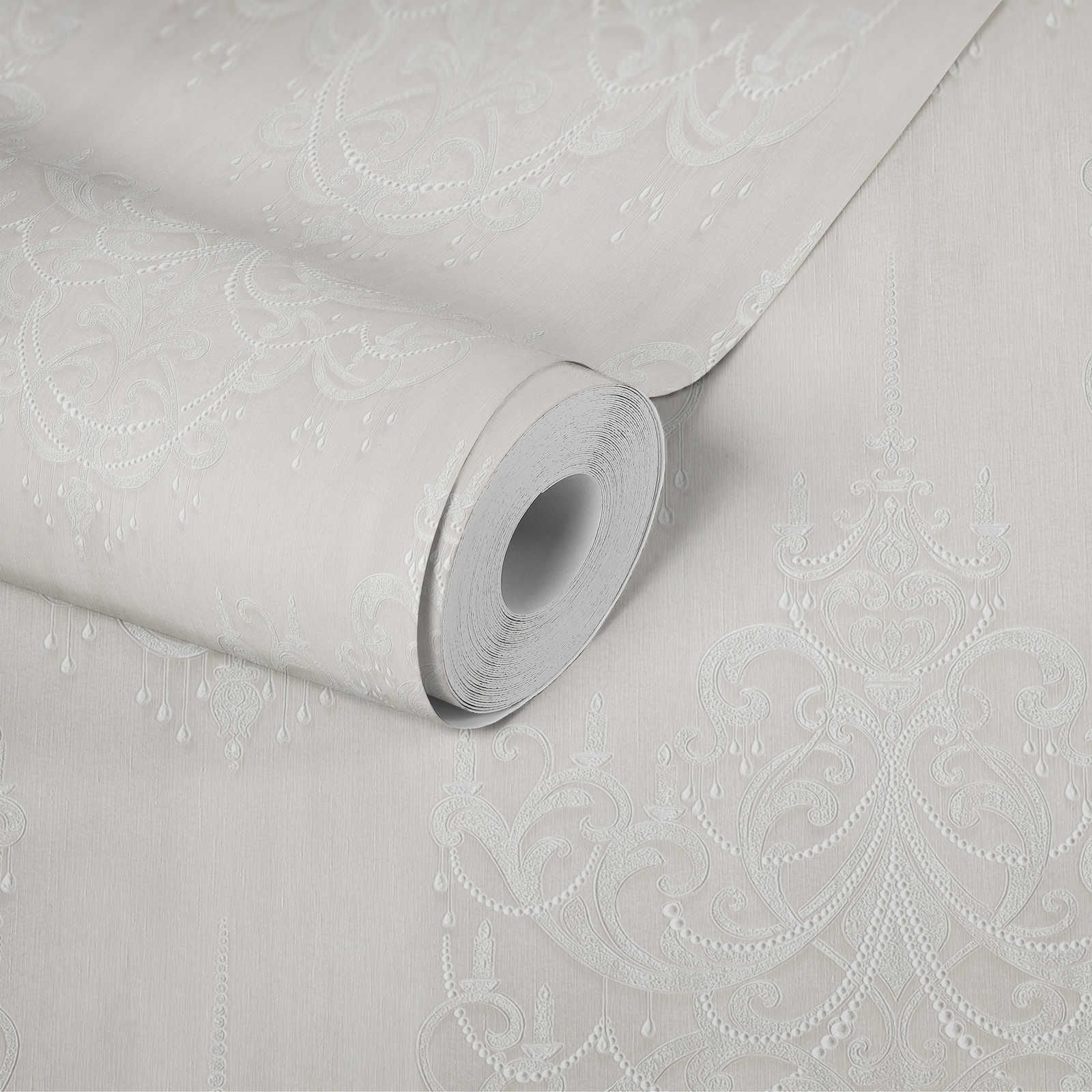             Ornament wallpaper champagne with pearl pattern - cream
        