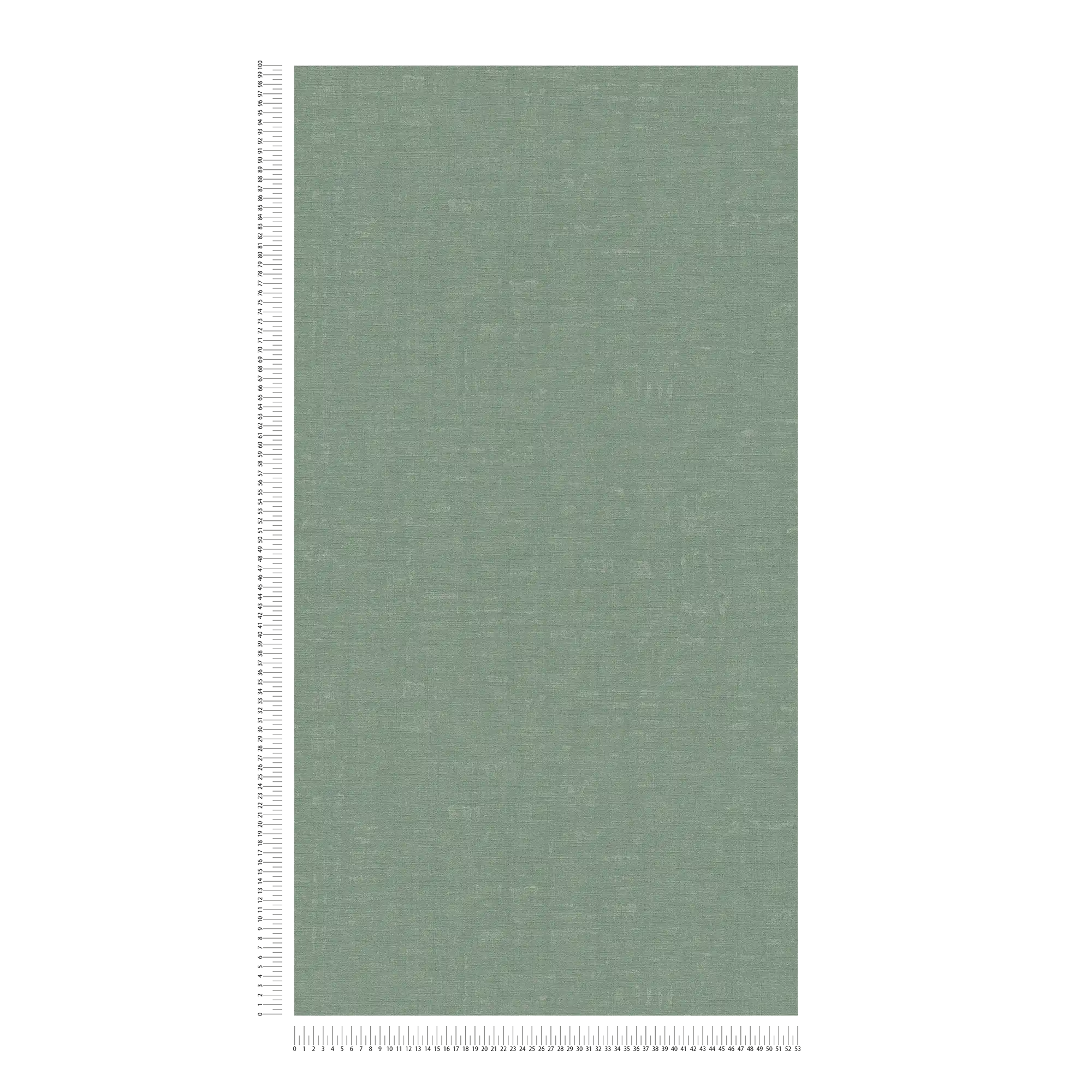             Papier peint vert uni et chiné avec gaufrage structuré
        